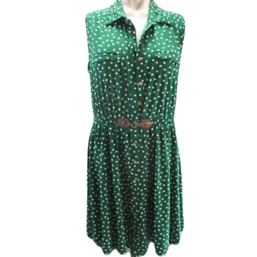 Ryan Michelle Green Sleeveless Dress Size Small (PM)